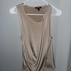 Express Women's Beige Drape Tank Top